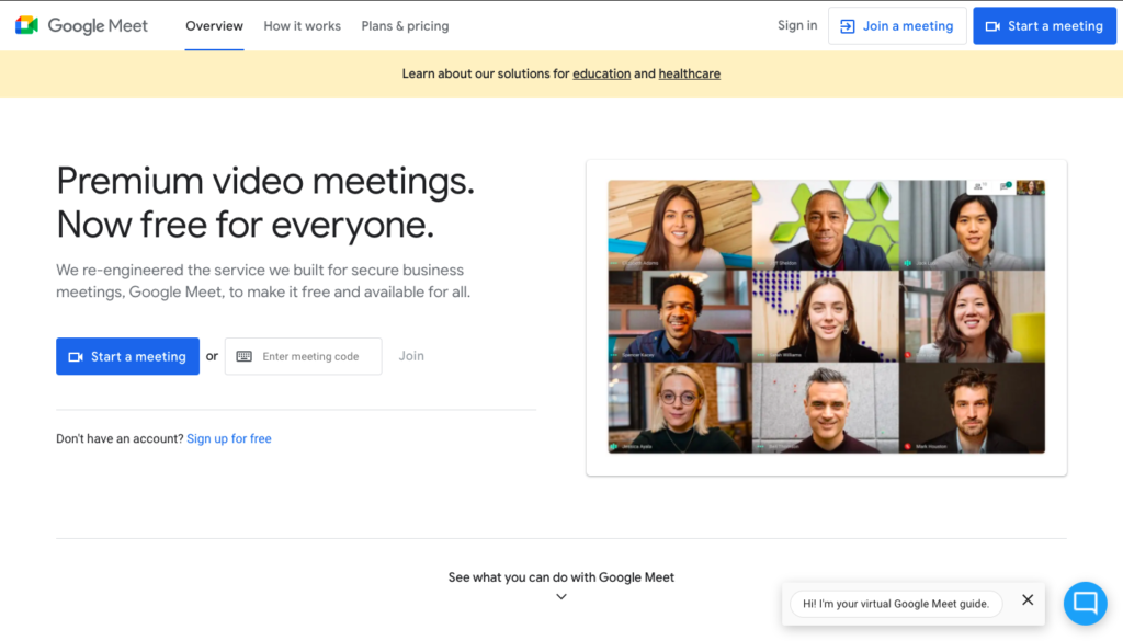 Google Meet Video Software