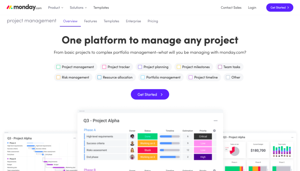 Monday project management software