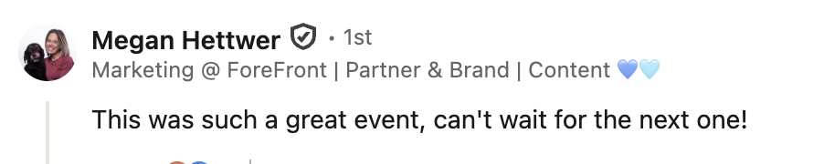 LinkedIn testimonial